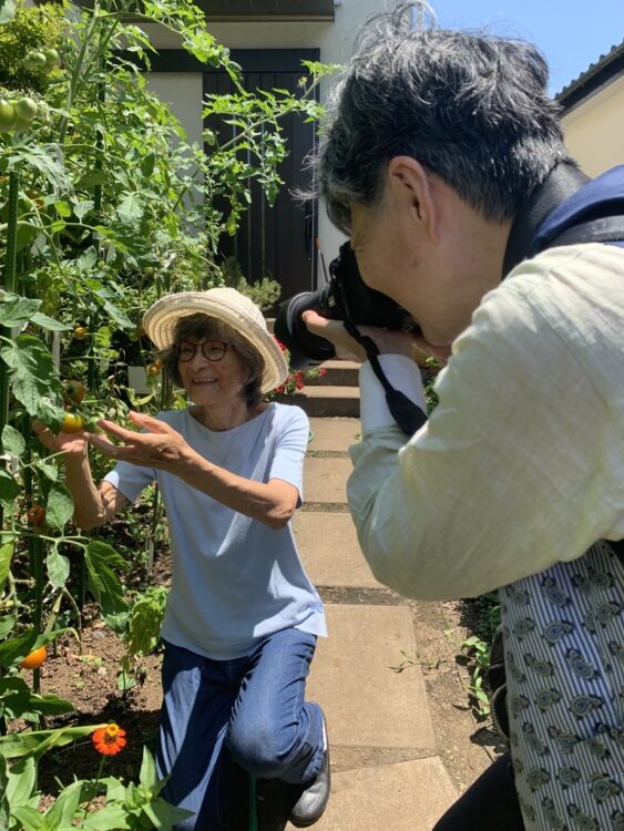 井垣教授　撮影中